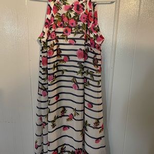Betsey Johnson Womens Size 6 Babydoll Dress Pink Floral Barbie Core Vibes 313